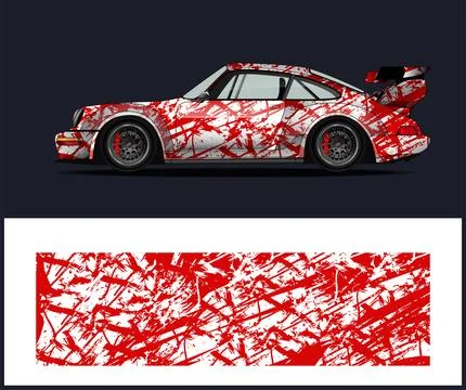 Racing car wrap design vector Stock Illustration