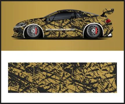 Racing car wrap design vector イラスト素材