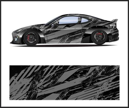 Racing car wrap design vector Stock-Illustration