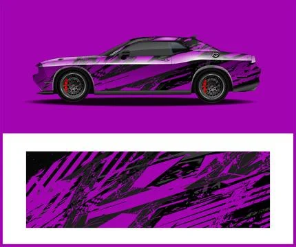 Racing car wrap design vector Stock Illustration