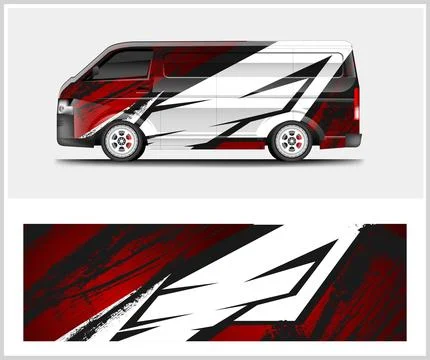 Racing car wrap design vector with Old rusty metal plate Stock Illustration