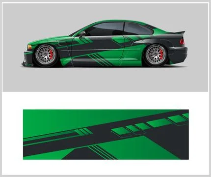 Racing car wrap design vector with Old rusty metal plate Stock Illustration