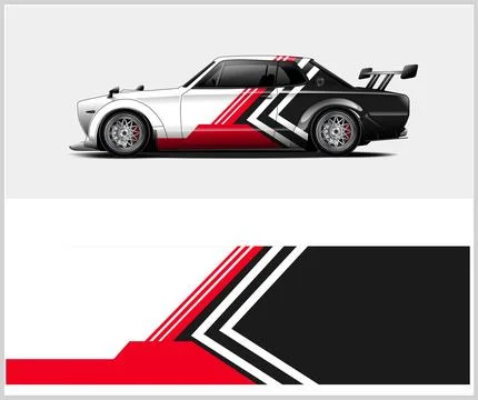 Racing car wrap design vector with Old rusty metal plate イラスト素材