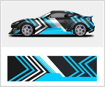 Racing car wrap design vector with Old rusty metal plate Stock Illustration