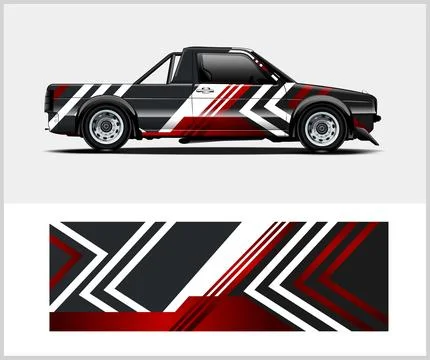 Racing car wrap design vector with Old rusty metal plate Stock Illustration