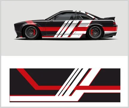 Racing car wrap design vector with Old rusty metal plate イラスト素材