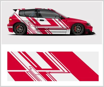 Racing car wrap design vector with Old rusty metal plate Stock Illustration