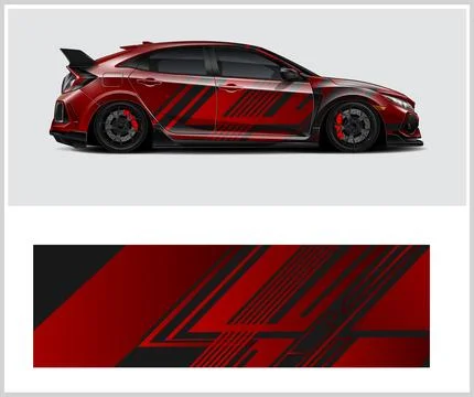 Racing car wrap design vector with Old rusty metal plate イラスト素材