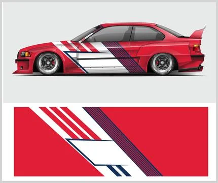 Racing car wrap design vector with Old rusty metal plate イラスト素材