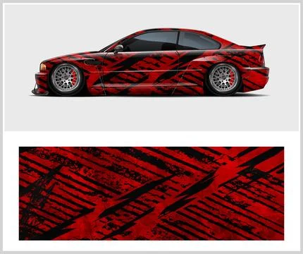 Racing Car wrap graphics Stock Illustration