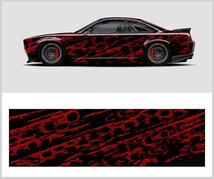 Racing Car wrap graphics Stock Illustration
