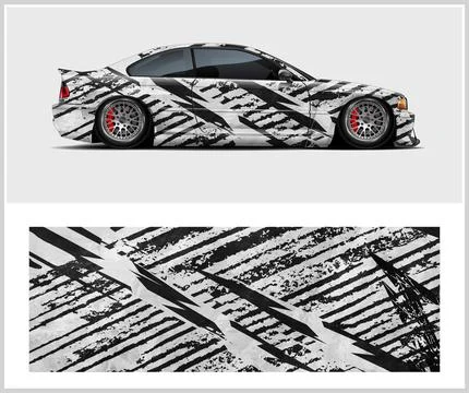 Racing Car wrap graphics Illustrazione stock