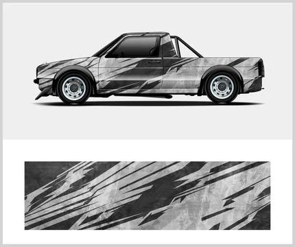 Racing Car wrap graphics Stock Illustration