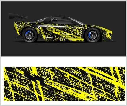 Racing Car wrap graphics Stock Illustration