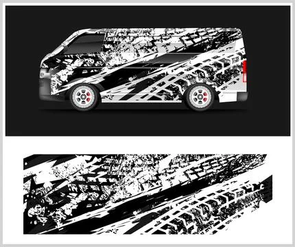 Racing Car wrap graphics Stock-Illustration