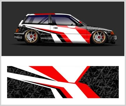 Racing Car wrap graphics Ilustração Stock
