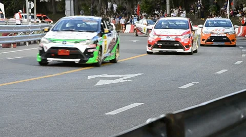 Racing Car Yaris One Make Race In Toyota Motor Sport Thailand 2013 Видео 32629103