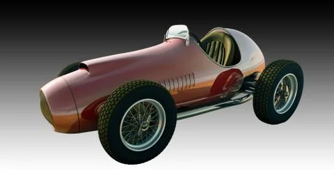 Racing car.3D render Stock Illustration