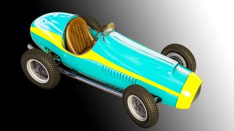 Racing car.3D render Stock Illustration