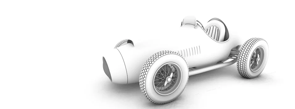 Racing car.3D render Stock Illustration