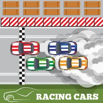 Racing cars. Stock Illustration