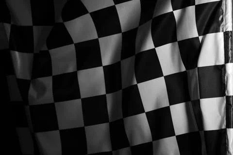 Racing checkered flag as background, closeup view 스톡 사진