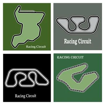 Racing circuit icon Stock Illustration