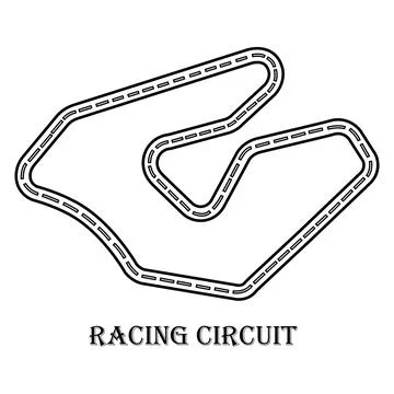 Racing circuit icon Stock Illustration