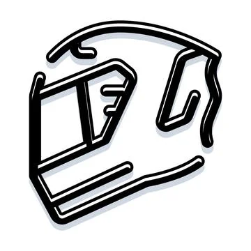 Racing circuit map design black contour lines Stock Illustration