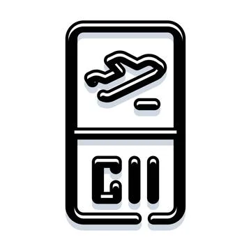 Racing circuit track map icon outline badge Stock Illustration
