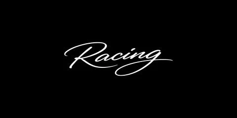 Racing Decal Vector Lettering Professional Vehicle Wrap Typography Stock Illustration