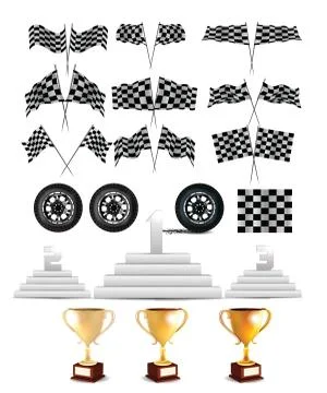 Racing design elements Stock Illustration