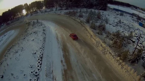 Racing drive cross Video stock 86319901