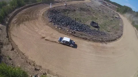 Racing drive cross Stock Footage 95906906