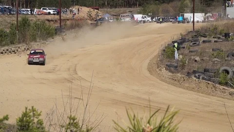 Racing drive cross Stock Footage 95906983