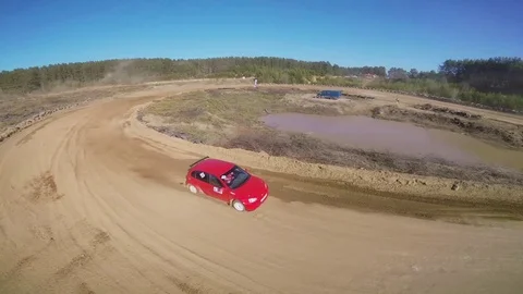 Racing drive cross Stock Footage 95907615