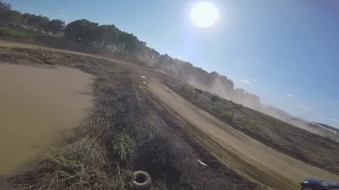 Racing drive cross Stock Footage 95907633