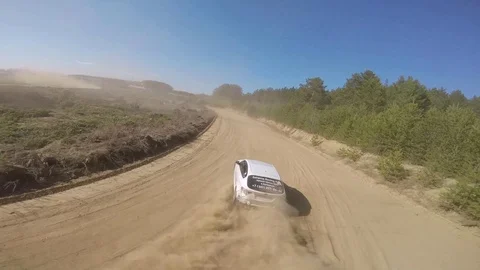 Racing drive cross Stock Footage 95940678