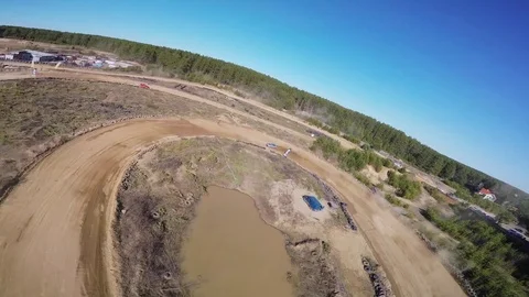 Racing drive cross Stock Footage 95940798