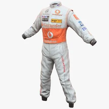 Racing Driver Clothes 2 Mercedes 3D Model