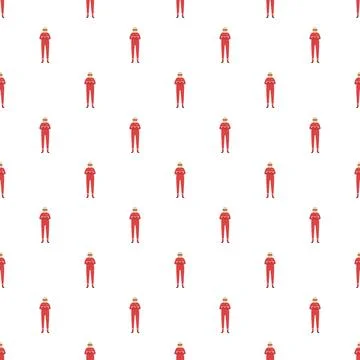 Racing driver repeating seamless pattern white background Stockillustratie