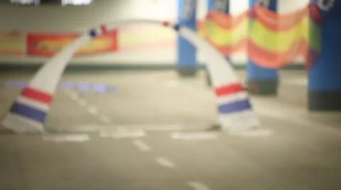 Racing Drone Flying in Slow Motion Stock Footage 60812452