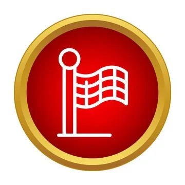 Racing finish flag icon symbolizing a sports victory Stock Illustration