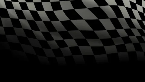 Racing flag on black background Stock Footage 277410163