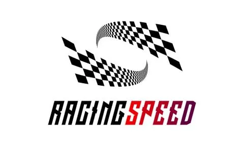 Racing flag Design Template. Race flag Design Vector. Speed Flag Simple Desig Illustrazione stock