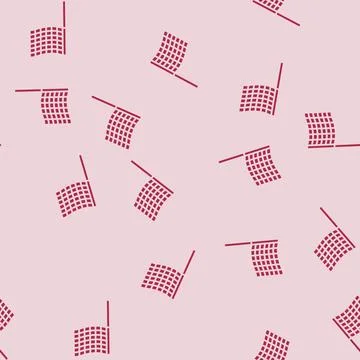 Racing flag glyph seamless pattern Illustrazione stock