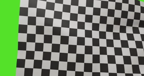 Racing flag on green screen. racing video transition Stock Footage 331670579