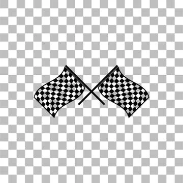 Racing flag icon flat Stock Illustration