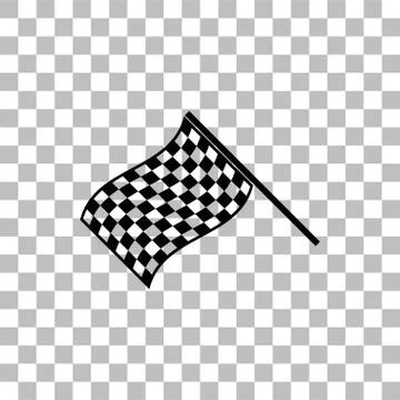 Racing Flag icon flat Stock Illustration