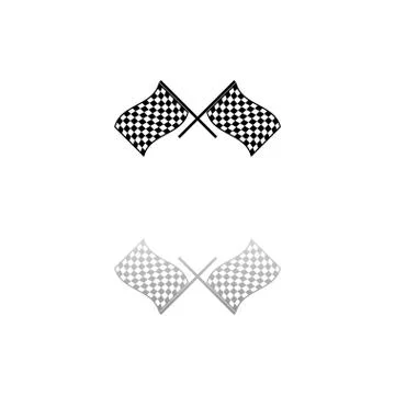 Racing flag icon flat Stock Illustration